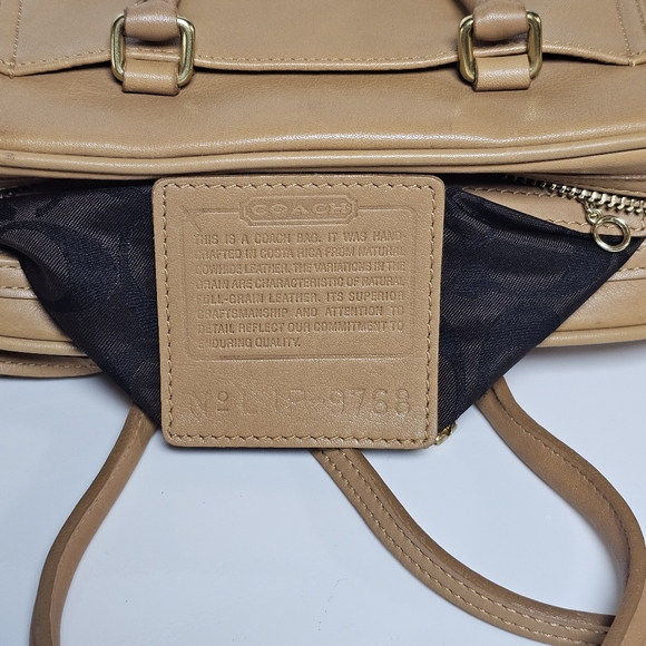 Coach Vintage Leather Penelope Satchel Tan/Beige 9768 Excellent Condition - Picture 10 of 11